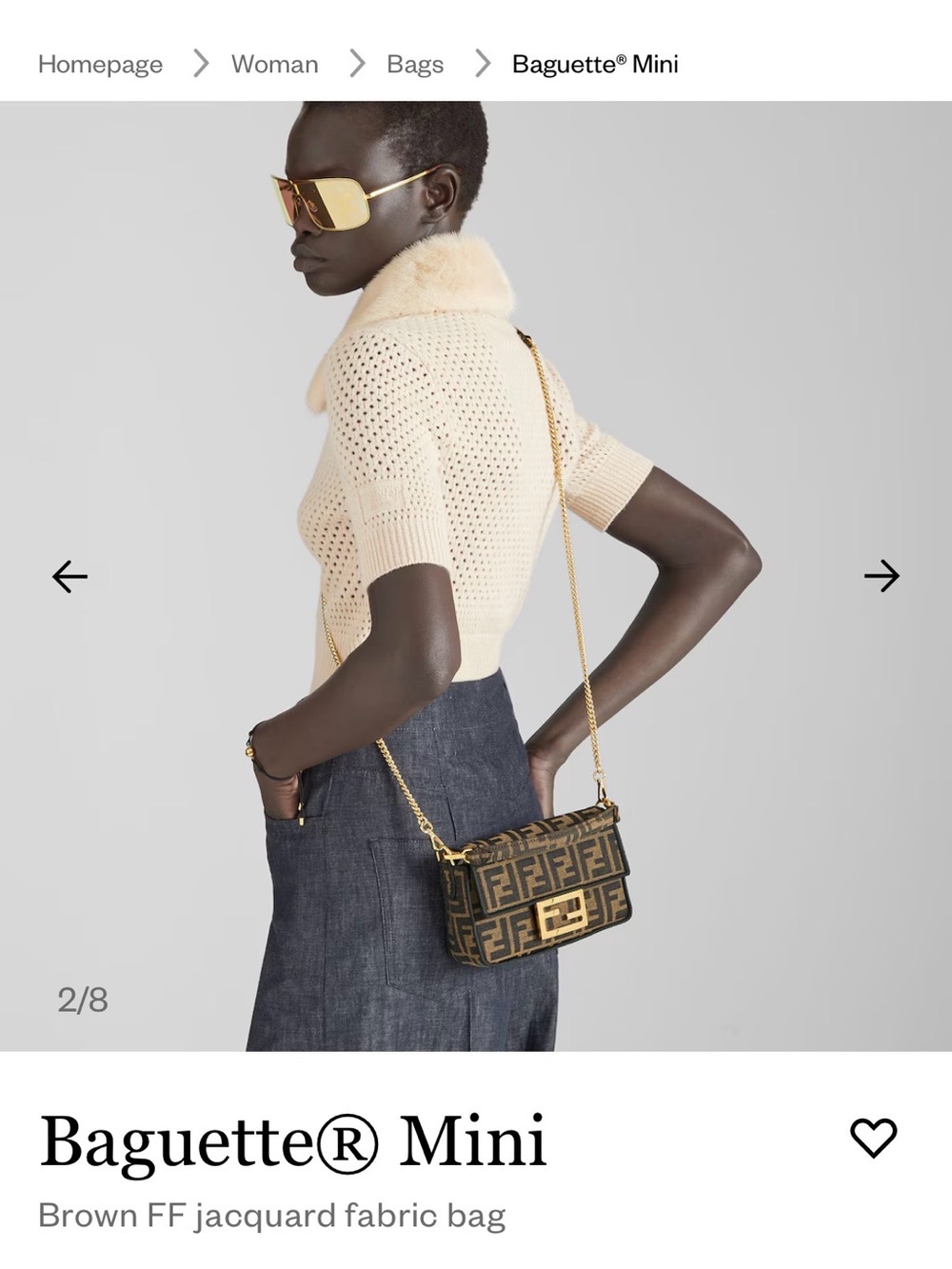 Fendi Baguette Mini Brown Mini Bag - Picture 4 of 4